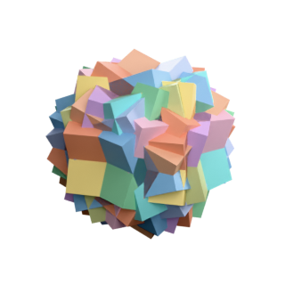 Hart: 12 Cubes, central freedom