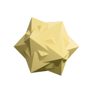 Medial hexagonal hexecontahedron