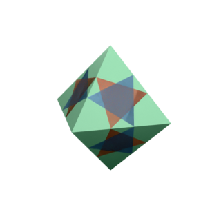 Two Icosahedra Inscribed in Octahedron